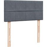 vidaXL Otomanski posteljni okvir z vzmetnico siv 80x200 cm žamet | Shoptok.si
