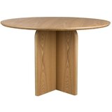 White Label Okrogla jedilna miza v hrastovem dekorju ø 120 cm Laurent – | Shoptok.si
