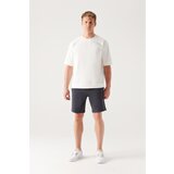 Avva Men's Anthracite Side Pocket Knitted Cotton 2 Thread Relaxed Fit Casual Fit Casual Sports Shorts cene