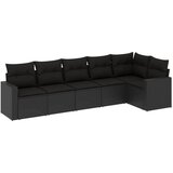  The Living Store Vrtna sedežna garnitura 6-delna z blazinami črna poli ratan - Vrtna Sedežna Garniture, (21452935) | Shoptok.si