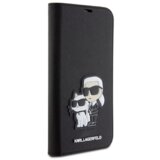 Karl Lagerfeld NFT ovitek KLBKP15SSANKCPK za iPhone 15 knjiga črna - Saffiano Karl and Choupette Cene