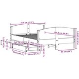 vidaXL Okvir kreveta bez madraca bijeli 140x200 cm od masivne borovine | shoptok.hr