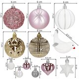  Set Božićnih Kuglica za Ukrasiti Božićno Drvce - 38 komada | shoptok.hr