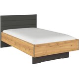 XORA POSTELJA 120 cm x 200 cm , leseni material barve grafita, barve hrasta u