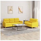 vidaXL 2-dijelni set sofa s jastucima svjetložuti od tkanine Cijene