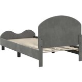  Krevet za djecu s uzglavljem Tamno siva 80 x 160 cm Baršun | shoptok.hr