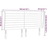  Uzglavlje s ušima crno 183x23x118/128 cm od tkanine | shoptok.hr