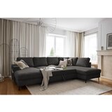 Miuform Tamno siva sklopiva kutna garnitura od samta (s desnim kutom) Lofty Lilly – | shoptok.hr