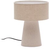 Kave Home Sivo-bež namizna svetilka s tekstilnim senčilom (višina 35 cm) Algaida – | Shoptok.si