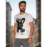DStreet T-shirt męski z nadrukiem biała | Shoptok.si
