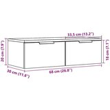 vidaXL Stenska omarica artisan hrast 68x30x20 cm inženirski les | Shoptok.si