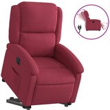 Maison Chic Električni naslanjač - Relax naslanjač s funkcijo vstajanja vinsko rdeč žamet, (22062605) | Shoptok.si