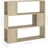 vidaXL Ormarić za knjige / sobna pregrada boja hrasta 100 x 24 x 94 cm | shoptok.hr