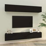  Zidni TV ormarići 4 kom crni 100 x 30 x 30 cm | shoptok.hr