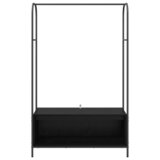  Stalak za odjeću s policama Crni hrast 100x44x160 cm | shoptok.hr