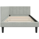  Kutni okvir kreveta Svijetlo siva 100 cm x 200 cm Baršun | shoptok.hr