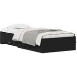 vidaXL Postelja Črna Oreh 90x200 cm Inženirski les | Shoptok.si