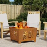 vidaXL Vremensko odporna jeklo/Rjava 60 x 60 x 40 cm Trajno | Shoptok.si