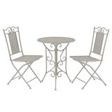 The Living Store Bistro garnitura 3-delna jeklo siva - Bistro Komplet, (21469164) | Shoptok.si