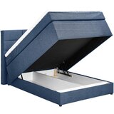 CARRYHOME POSTELJA BOXSPRING 120 cm x 200 cm , tekstil temno modra | Shoptok.si