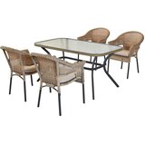 Gardenson VRTNA GARNITURA RAVENNA aluminij barve grafita, naravne barve, bež | Shoptok.si