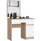 AKORD toaletna miza z ogledalom clp P-2/SL desno sonoma hrast / belo, (21713532) Cene