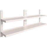 Maison Chic 2-nadstropna 2 kosi Stenske Police - Viseča polica nerjaveče jeklo 200x30 cm, (21793414) | Shoptok.si