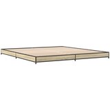 vidaXL Okvir za krevet boja hrasta 200x200cm konstruirano drvo i metal Cijene
