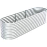vidaXL Visoka greda 320x80x81 cm pocinkano jeklo srebrna | Shoptok.si