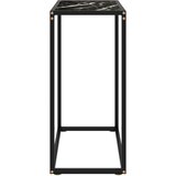  Konzolni stol crni 60 x 35 x 75 cm od kaljenog stakla | Eponuda.com