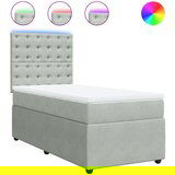 Maison Chic Box spring postelja - Vzmetna postelja z vzmetnico svetlo siva 100x200 cm žamet SL16832, (21895160) | Shoptok.si