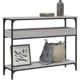Maison Chic konzolna miza - miza ob steni s polico siva sonoma 100x29x75 cm inž. les, (21786121) | Shoptok.si