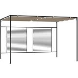  Sjenica s pomičnim krovom 3 x 4 x 2,3 m smeđesiva 180 g/m² | shoptok.hr