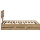  Bed Frame with Storage and Headboard Artisan Oak 160 x 200 cm | shoptok.hr