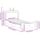  Krevet za djecu s uzglavljem Plava 90 x 200 cm PU | shoptok.hr