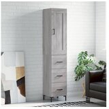 vidaXL Visoka komoda siva sonome 34 5x34x180 cm od konstruiranog drva | shoptok.hr