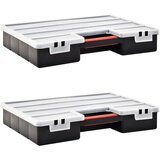 vidaXL Kutije za asortiman 2 kom s podesivim pregradama 460x325x80 mm Cijene
