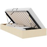  Otomanski krevet s pohranom Krema 100 x 200 cm tkanina | shoptok.hr