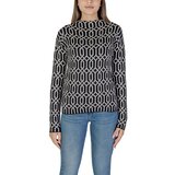 Street One Puloverji graphical jacquard sweater 302834 Črna cene