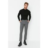 Trendyol Anthracite Men's Slim Fit Chino Pocket Plaid Trousers Cene