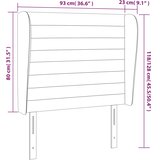  Uzglavlje s ušima crno 93x23x118/128 cm baršunasto | shoptok.hr