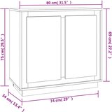  Komoda siva boja betona 80 x 34 x 75 cm od konstruiranog drva | shoptok.hr