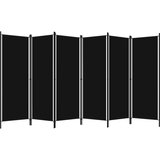 Furnova Paravan 6-delni črn 300x180 cm, (21929857) | Shoptok.si