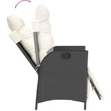  5-dijelni vrtni blagovaonski set s jastucima od poliratana crni | shoptok.hr