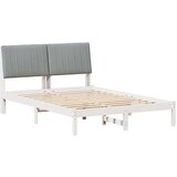  Konstrukcija postelje Bela 135 x 190 cm Masivno borovo les, (5000084103) | Shoptok.si