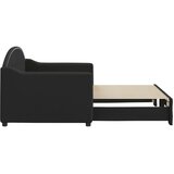  Dnevni krevet na razvlačenje crni 80 x 200 cm od tkanine | shoptok.hr