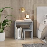  Noćni ormarić siva boja hrasta 40x30x40 cm konstruirano drvo | shoptok.hr