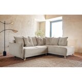Miuform Bež sklopiva kutna garnitura od samta (s desnim kutom) Lazy Lukka – | shoptok.hr