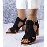 Gemre Black sandals with openwork upper Courtois | ePonuda.com
