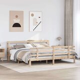  Okvir kreveta s uzglavljem 180 x 200 cm masivna borovina | shoptok.hr